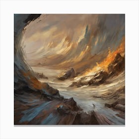 Wave Of Fire Canvas Print