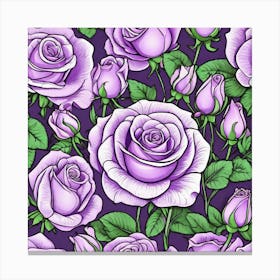 Realistic Lavender Rose Flat Surface Pattern For Background Use Ultra Hd Realistic Vivid Colors (7) Canvas Print