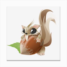 Cute Squirrel Animal cartoon Canvas Print