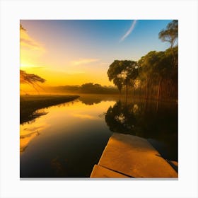 Sunrise In The Forest 14 Canvas Print