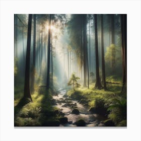 Forest Stream Canvas Print