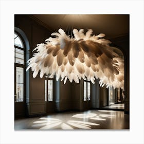 Feather Chandelier Canvas Print