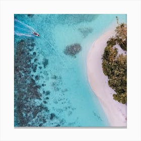 Aerial View Of A Tropical Island Canvas Print