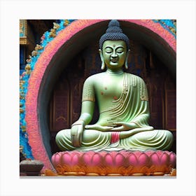 Buddha Statue In Sri Lanka Canvas Print