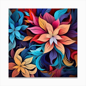 Abstract Floral Background Canvas Print