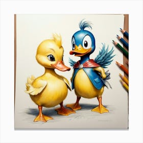 Ducky And Ducky 1 Canvas Print