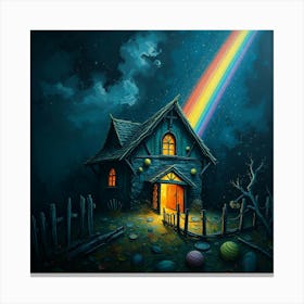 Rainbow House 5 Canvas Print