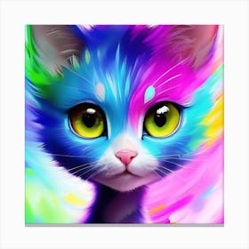 Colorful Cat Canvas Print