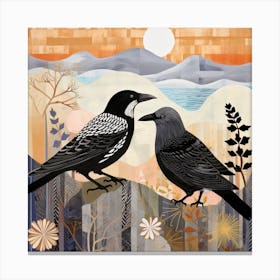 Bird In Nature Raven 3 Canvas Print