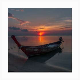 Sunset On The Beach Canvas Print