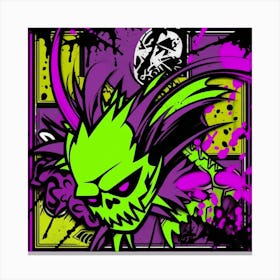 Splatter Skull Canvas Print