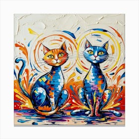 Two Cats 12 Canvas Print