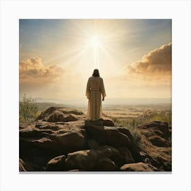 A Depiction Of A Sunday Morning Where The Essence Of The Resurrection After Jesus Christs Crucifixi Canvas Print