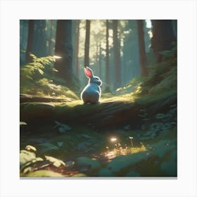 Rabbit In The Forest 115 Canvas Print