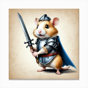 Knight Hamster Canvas Print