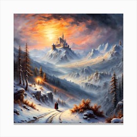 Snowy Castle Canvas Print