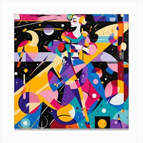 Woman In Space 3 Canvas Print