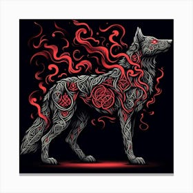 Black Wolf 5 Canvas Print