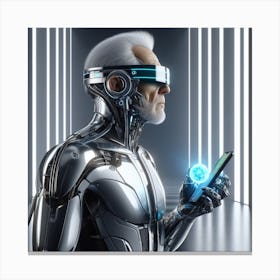 Futuristic Man In Futuristic Suit 9 Canvas Print