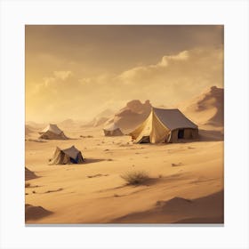Tents In The Desert Canvas Print