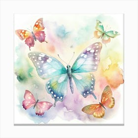 Watercolor Butterflies Canvas Print