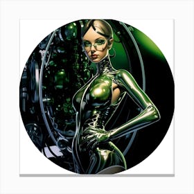 Cyborg Lady Canvas Print