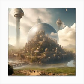 Futuristic City 214 Canvas Print