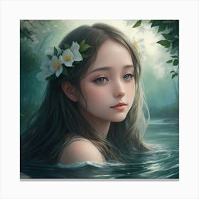 Nymph's Watery Haven Canvas Print