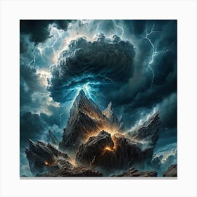 Lightning In The Sky Canvas Print