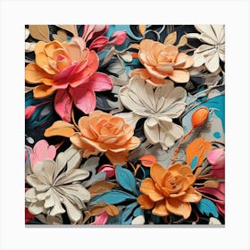 Paper Flowers 4 Canvas Print