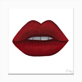 Red Lips Canvas Print