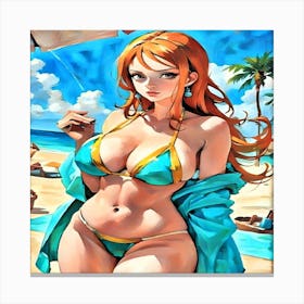 One Piece Bikini Girl-Drucke 08.12.2024--47a773 Canvas Print