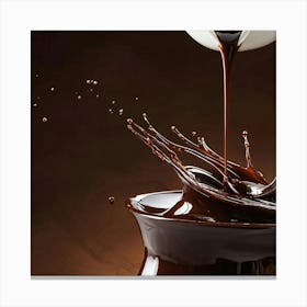 Chocolate Pouring 4 Canvas Print