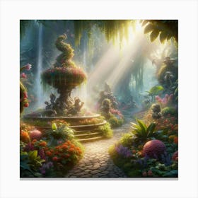 Fairy Garden paintings art print 11 Canvas Print