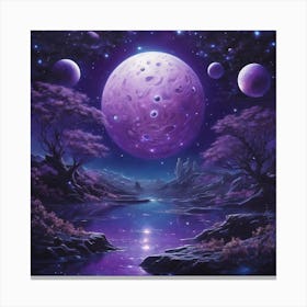 Purple Moon Canvas Print