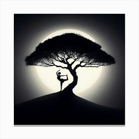 Silhouette Of A Tree Canvas Print