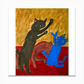 Cat And Horse 1 Canvas Print