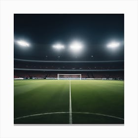 Soccer Stadium At Night Canvas Print
