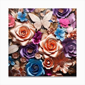 Paper Flowers Canvas Print