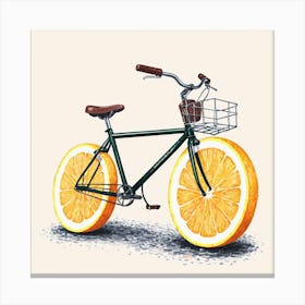 Orange Bicycle 3 Canvas Print