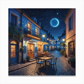 Cafe Terrace At Night (5) Canvas Print