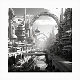 Futuristic City 30 Canvas Print