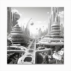 Futuristic City 13 Canvas Print