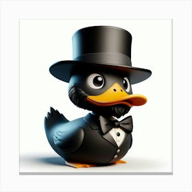 Duck In Top Hat 2 Canvas Print