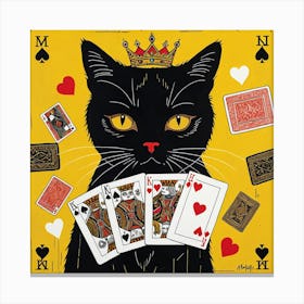 Playing Cards Cat 3 Canvas Print