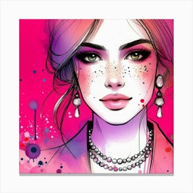 A stylish lady 6 Canvas Print