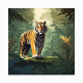 Tiger In The Jungle 24 Canvas Print