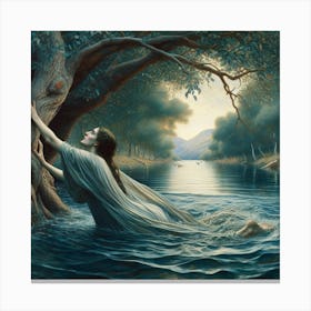 Woman In The Water 5 Canvas Print