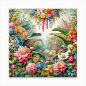 Tropical Garden 1 Canvas Print