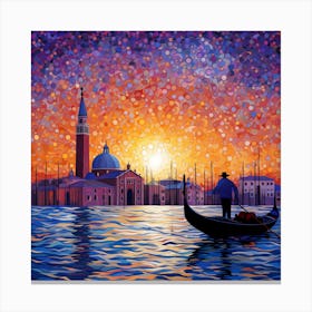 Sunset In Venice Canvas Print